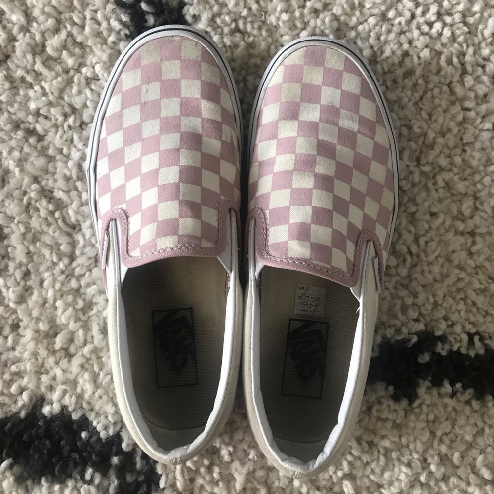 Pink and cream Vans